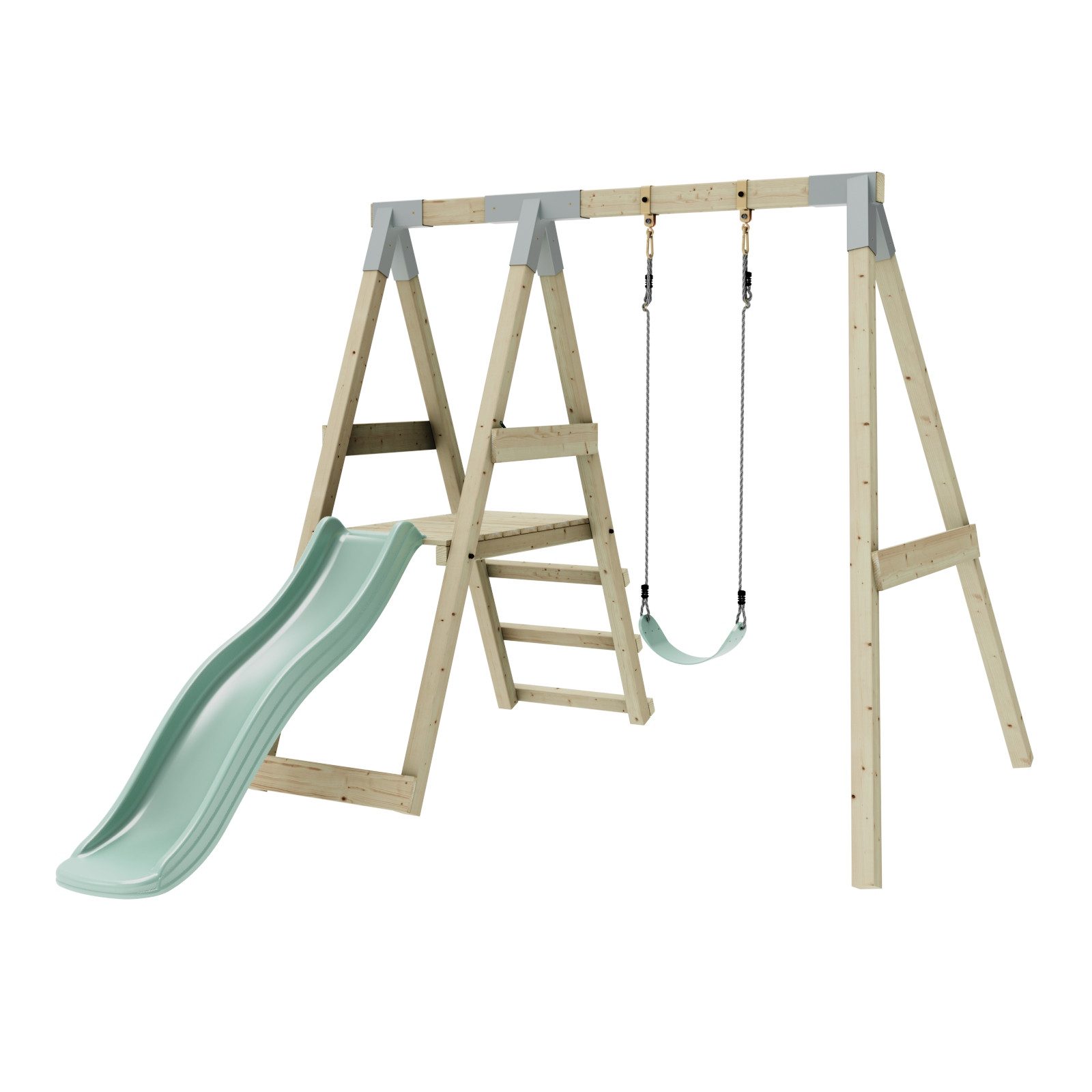 OutdoorToys Schaukelkombination Schaukel Amsel aus Holz in Mintgrün, aus Holz in Mintgrün