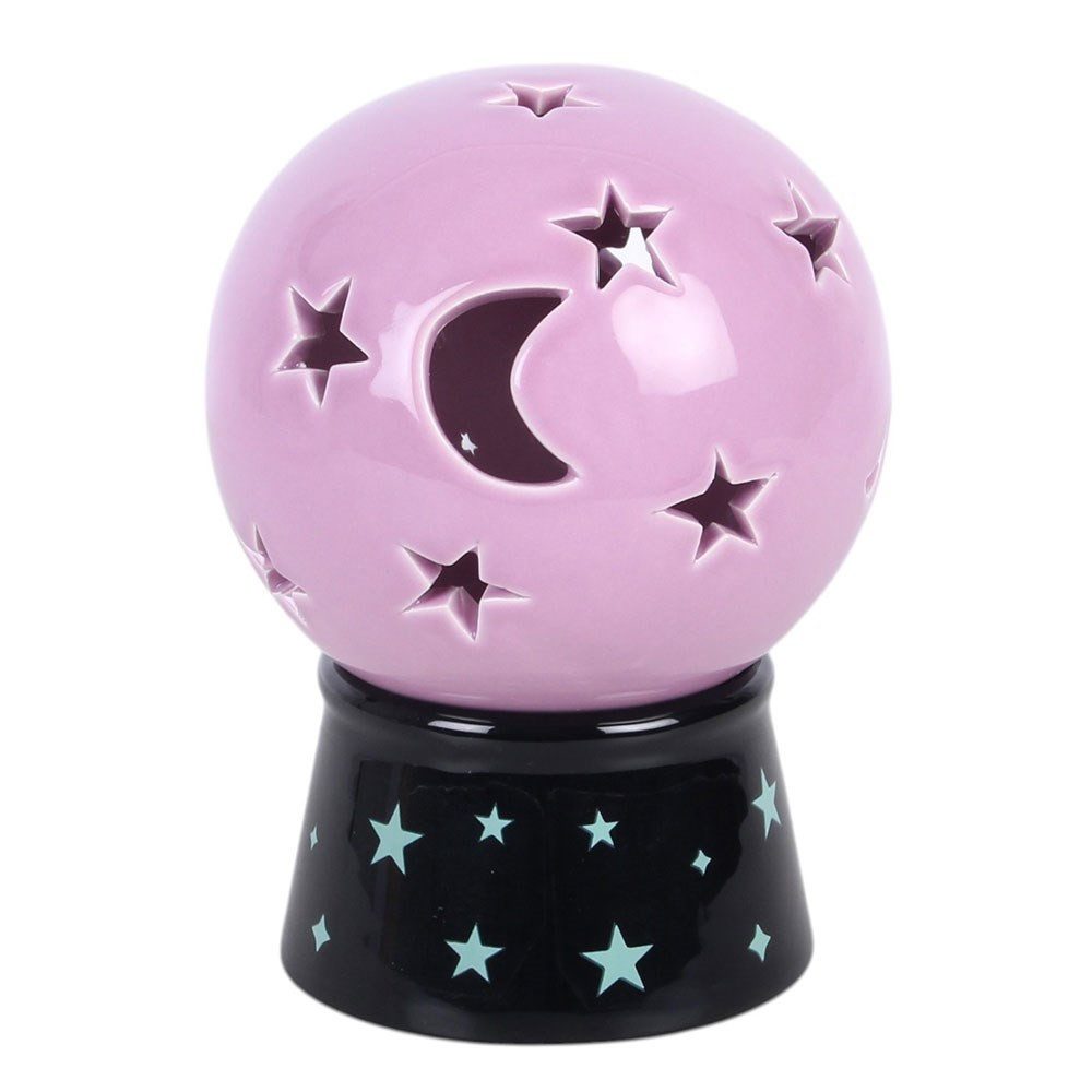 Something Different Duftlampe Kawaii Kristallkugel Keramik Duftlampe rosa – Mond & Sterne Gothic