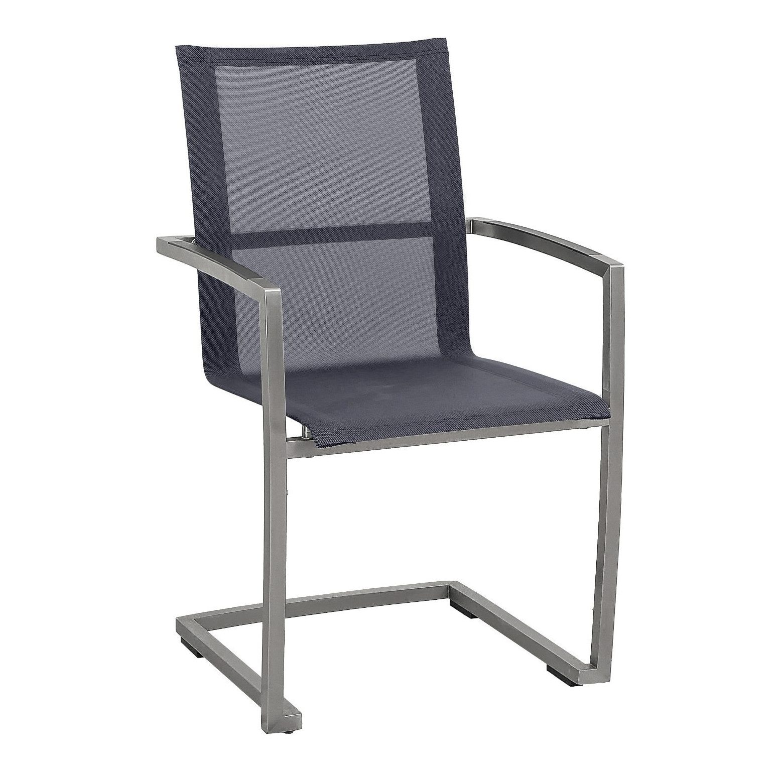 CASA DOMA Gartenstuhl Mineo, Freischwinger, stapelbar, Edelstahl-Gestell, Sunproof® Outdoor-Gewebe