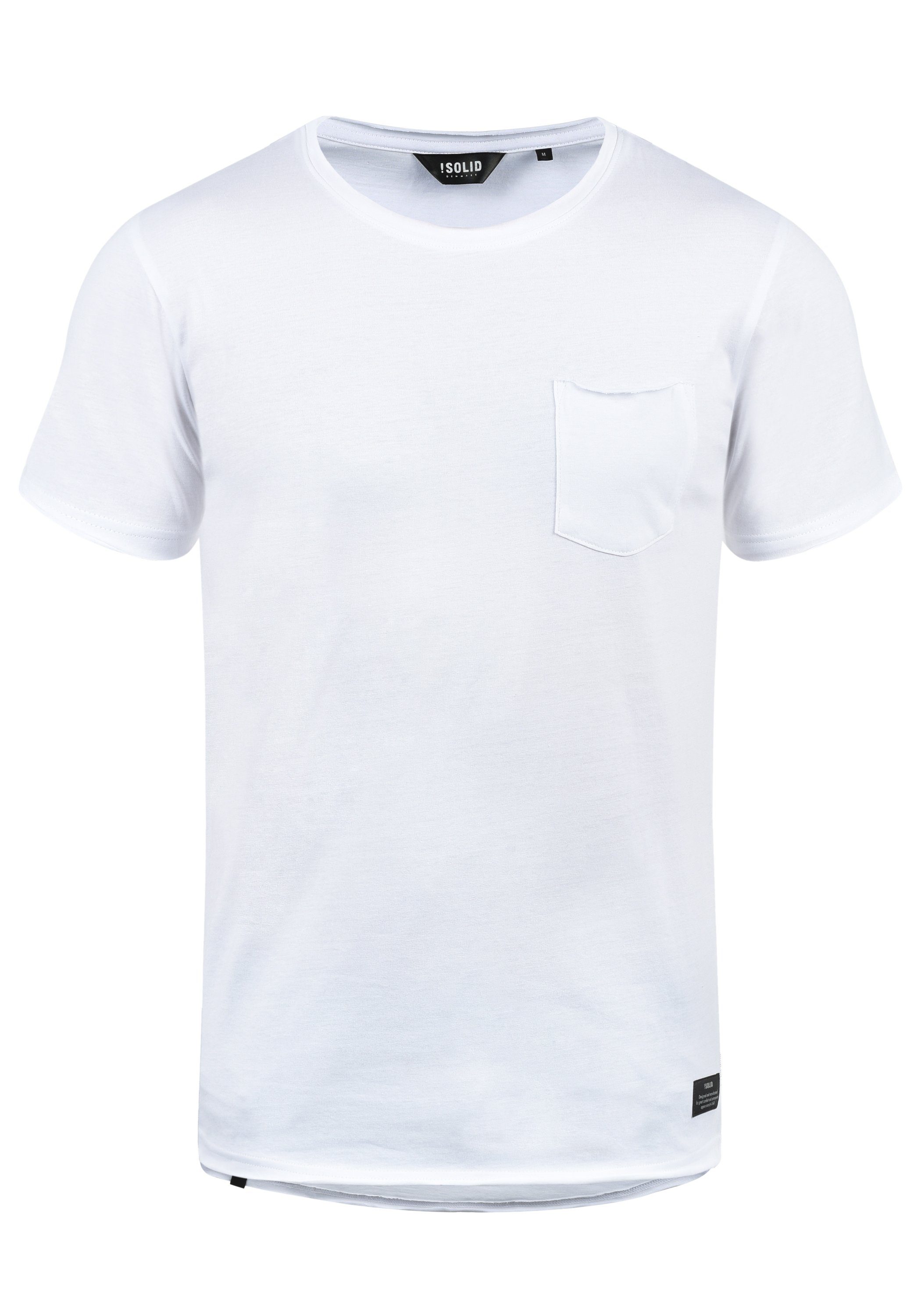 !Solid Rundhalsshirt SDAndrej Kurzarmshirt mit Brusttasche White (0001)