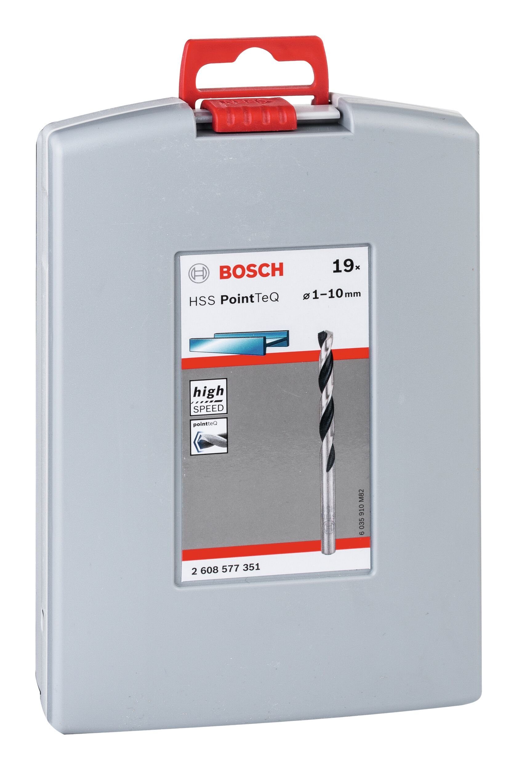 BOSCH Metallbohrer, (19 Teile), HSS-Set PointTeQ Metallspiralbohrer-Set in ProBox, 19-teilig