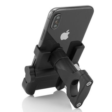 MidGard Aluminium Motorrad-/ Fahrradhalterung für Smartphones, Handy-Halterung Smartphone-Halterung