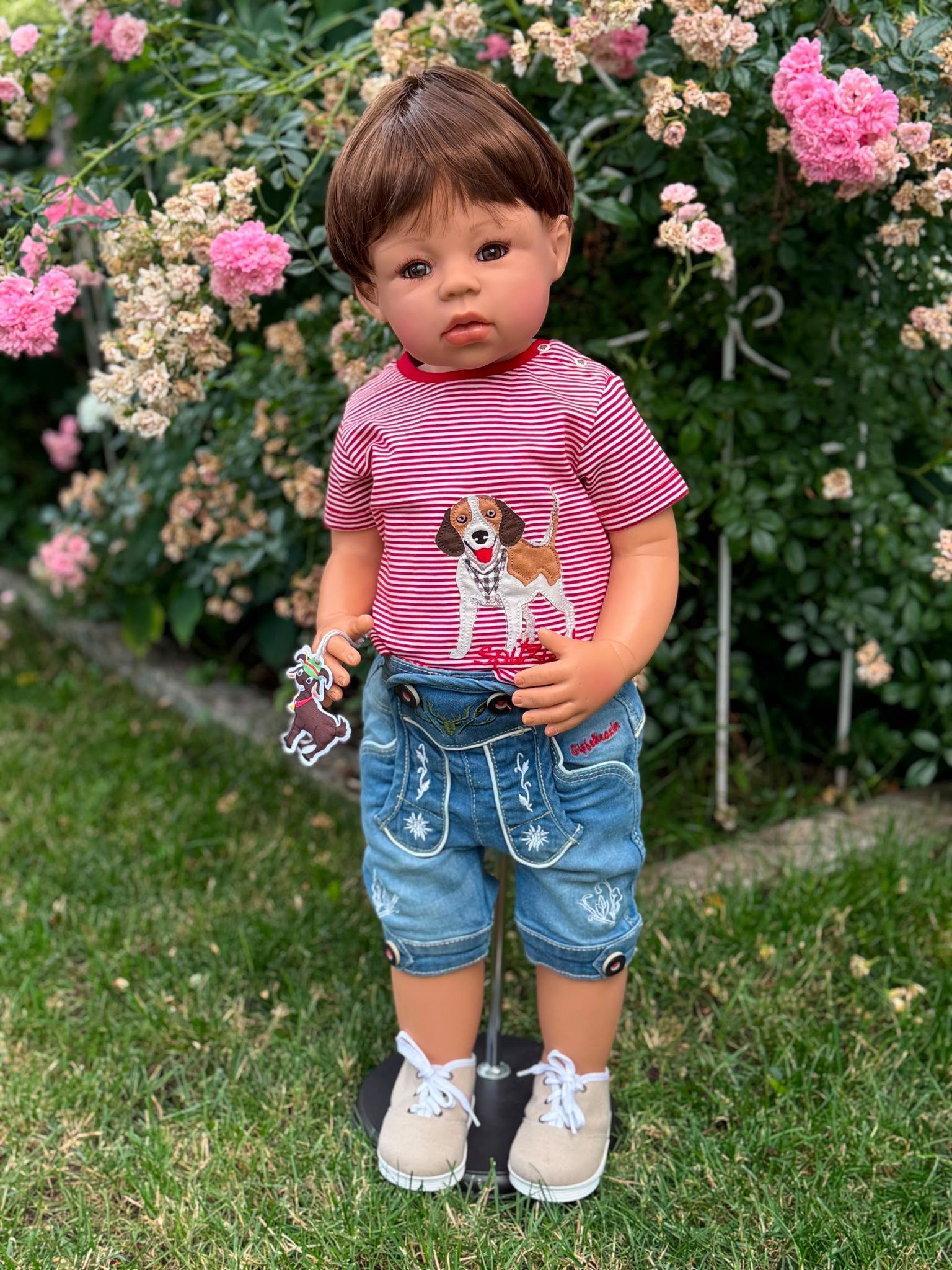 CMTPUPPENGALERIE Stehpuppe Julian von Monika Levenig - 79 cm - braun (1-tlg)