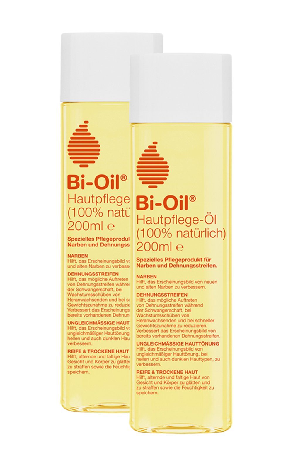 BI-OIL Körperöl 2x 200 ml Mama Hautpflege Öl 100% natürlich - Schwangerschaftsöl, 2-tlg.