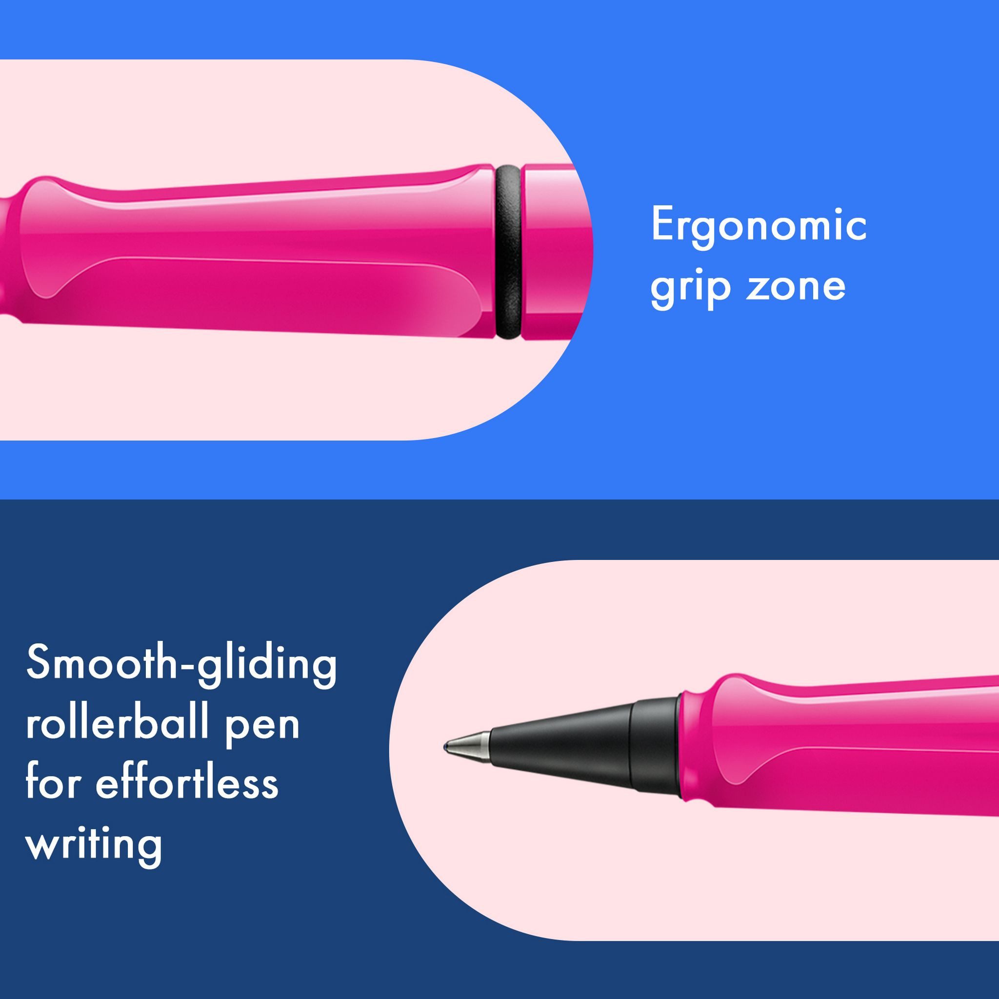 LAMY safari Tintenpatronenroller Roll-Ink mit T10 blau, pink – Bild 5 von 5