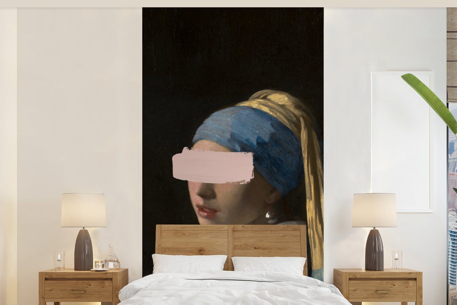 Fototapete bedruckt, Fototapete Mädchen dem Perlenohrring St), - Vliestapete Matt, für (2 Schlafzimmer - MuchoWow Vermeer Gemälde, mit Das Wohnzimmer Küche,