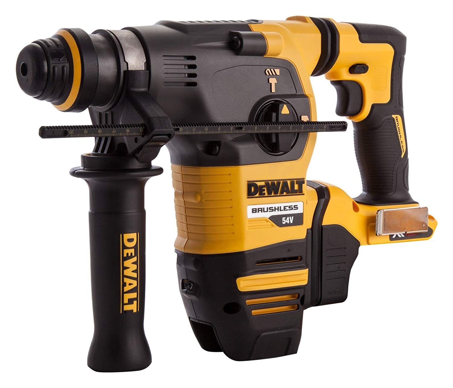 DeWalt Akku-Kombibohrhammer DCH333NT-XJ Flexvolt, max. Bohrleistung  30/13/30mm, max. 1000 U/min, (T STAK-Box VI, Basisversion (ohne Akku und  Netzteil), (bl), Tiefenanschlag & vibrationsgedämpfter Zusatzgriff, SDS-Plus