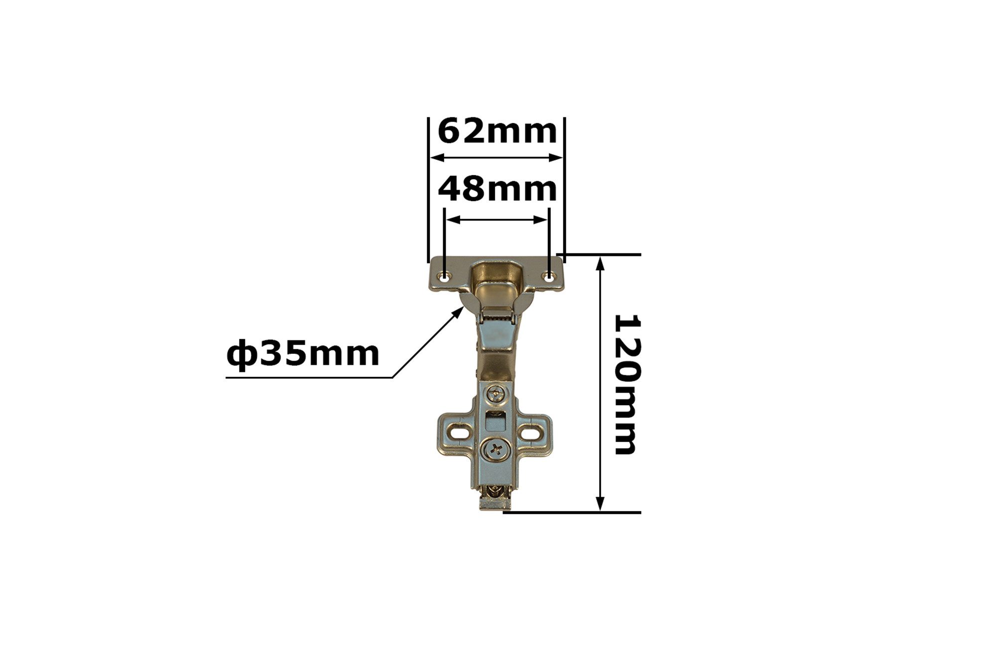 IHC Türbeschlag 35mm Topfband mit hydraulisch Dämpfer Scharnier Topfscharniere – Bild 5 von 5