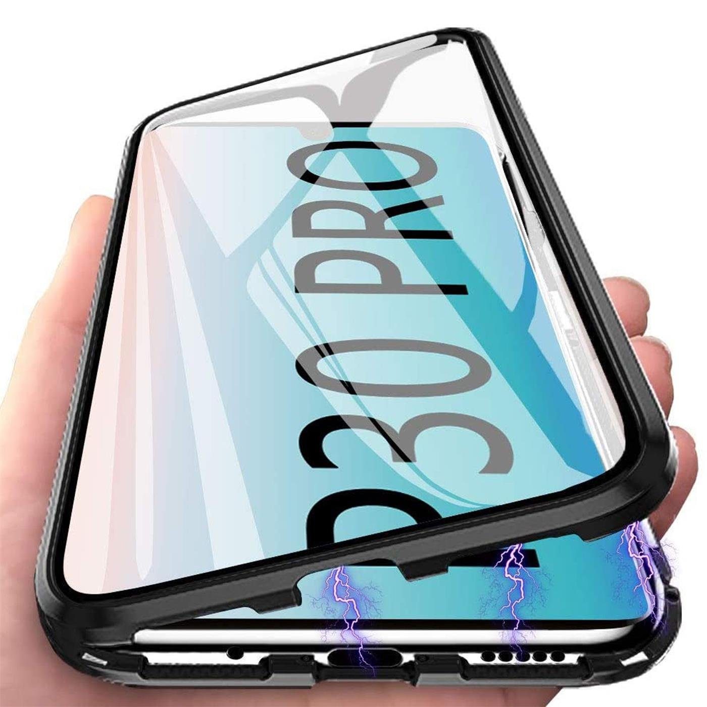 CoolGadget Handyhülle »Metall Magnet Handy Case« für Huawei P30 Pro 6,5  Zoll, Hülle 360 Grad Schutz Cover Vorne Hinten Gehärtetes Glas für Huawei  P30 Pro online kaufen | OTTO
