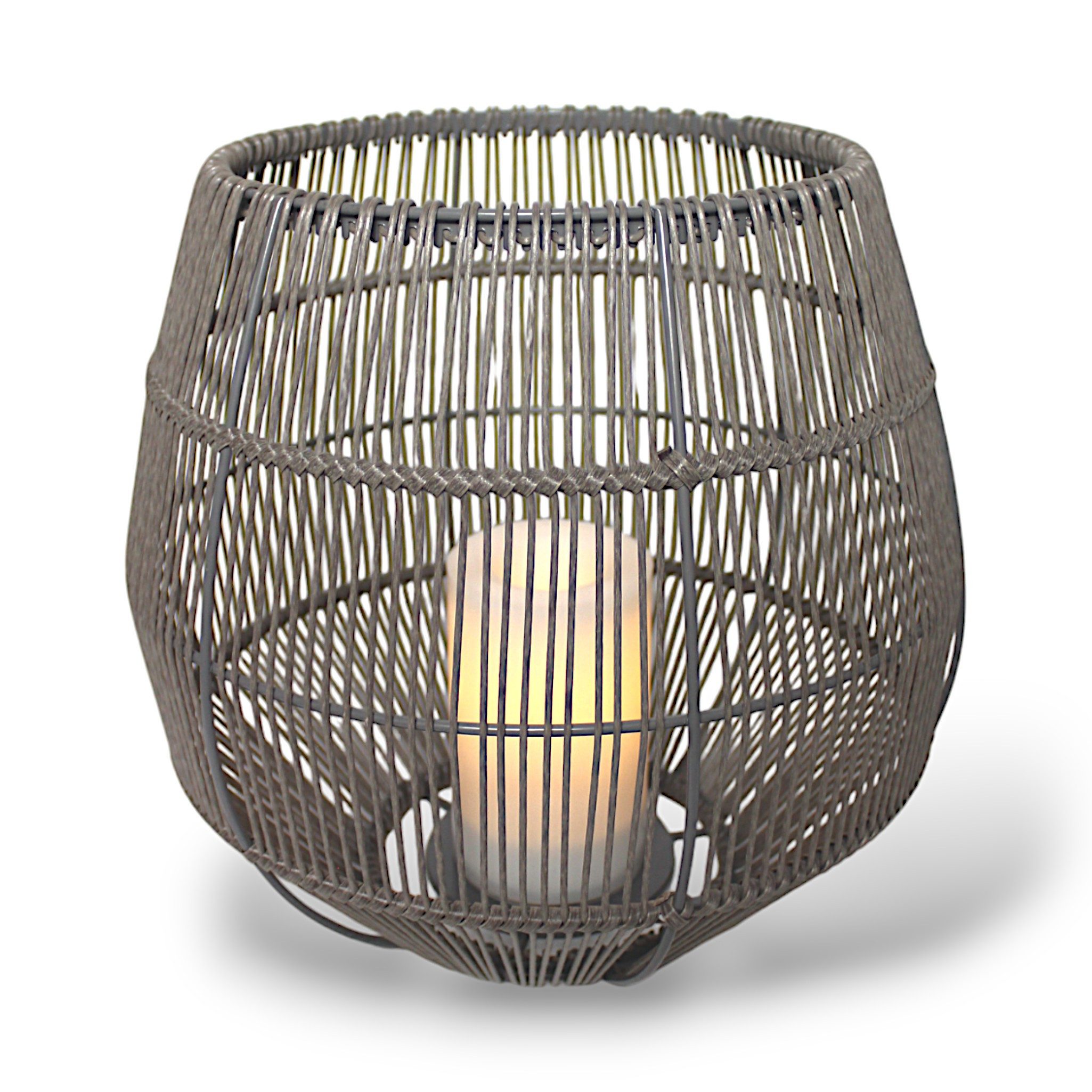 Arnusa LED Solarleuchte Laterne Rattan Solarlampe günstig online kaufen