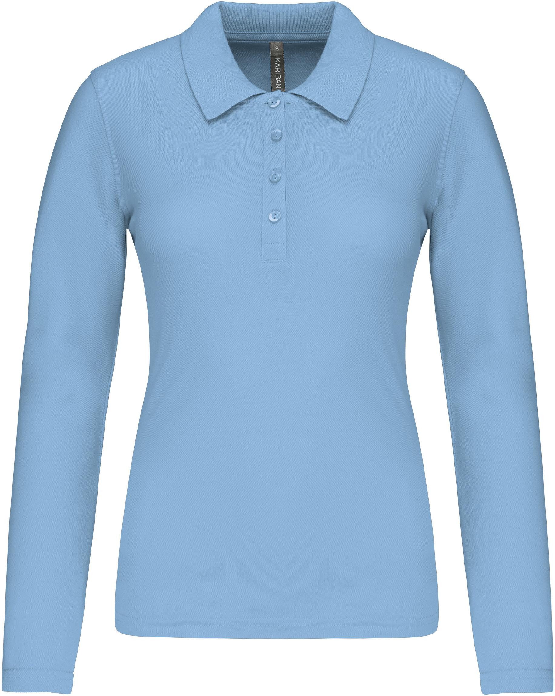 Kariban Langarm-Poloshirt Damen Langarm-Polohemd. Baumwollpiqué günstig online kaufen