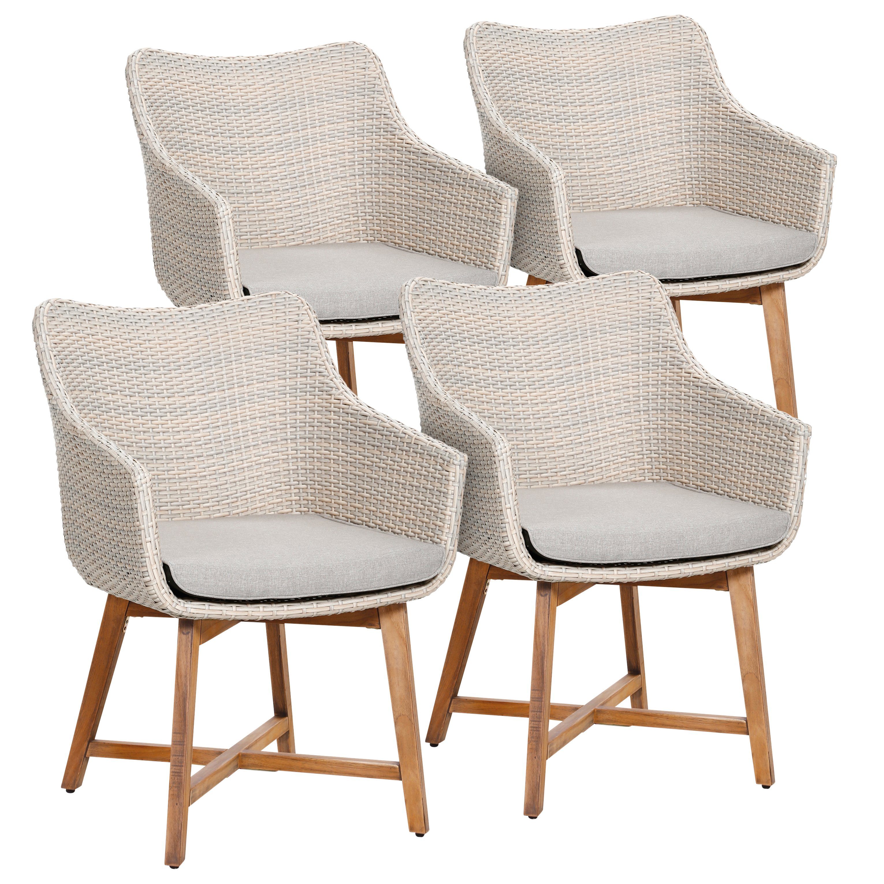 60+ Weisse Gartenmöbel Rattan, Costway 5er gartenmöbel set,