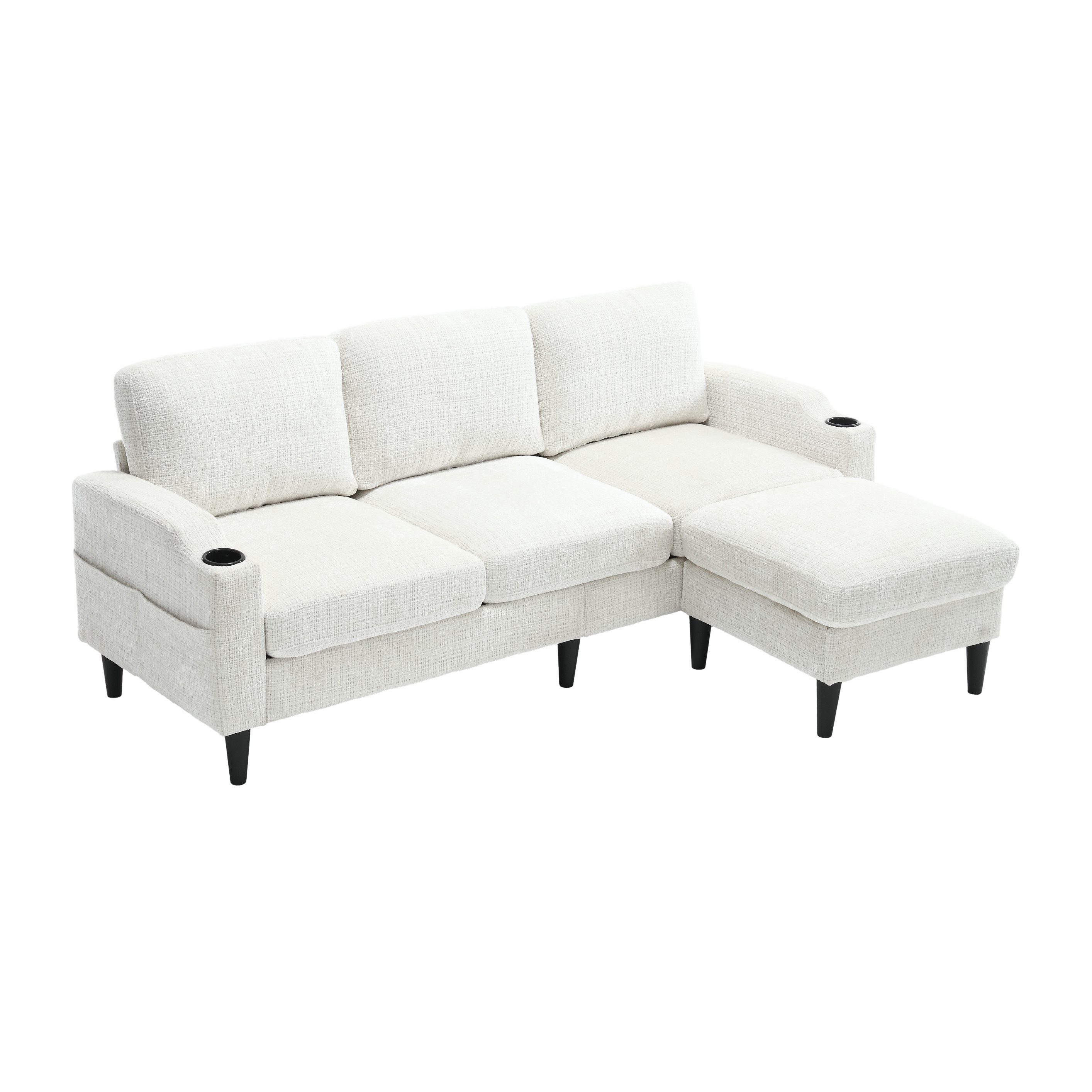 LVHOM Loungesofa mit Hocker & Stauraum, günstig online kaufen