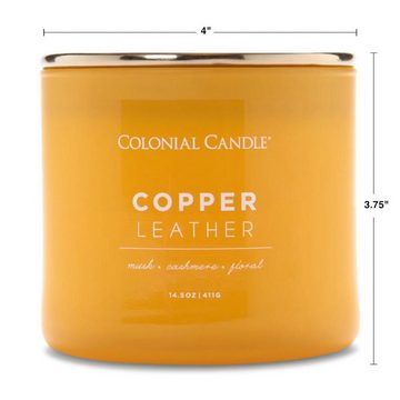 COLONIAL CANDLE Duftkerze Duftkerze Copper Leather - 411g (1.tlg)