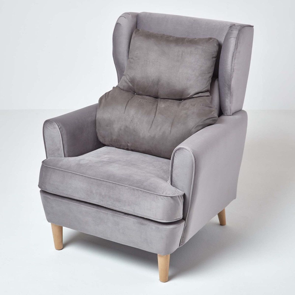 Homescapes Sitzkissen Rückenkissen grau – Rückenstützkissen 68 x 58 cm mit günstig online kaufen