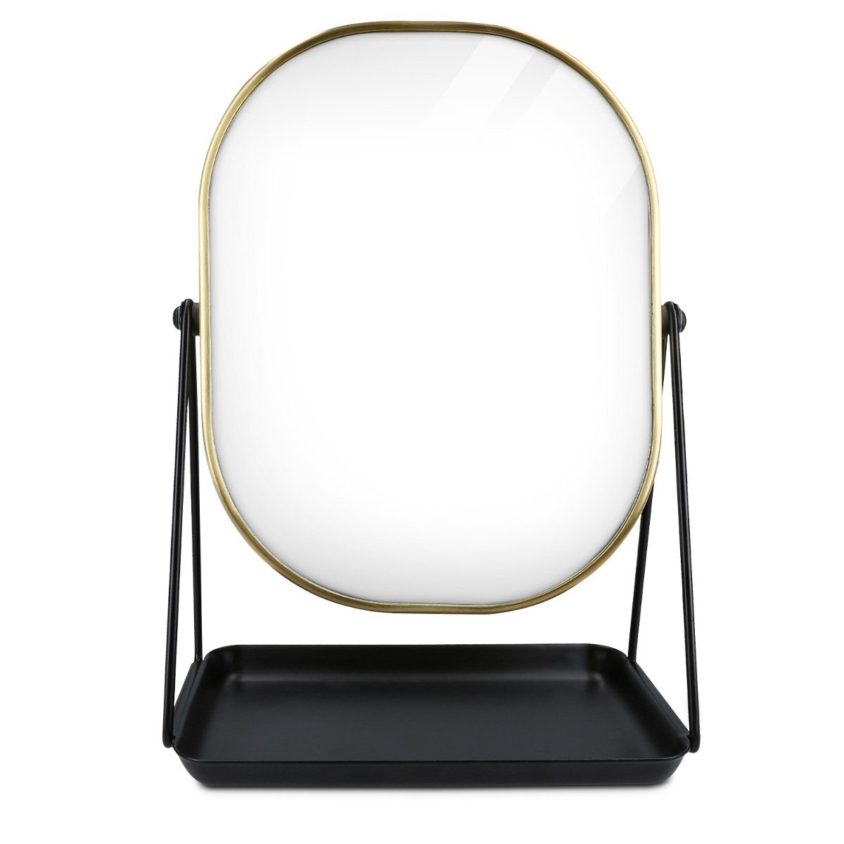 Navaris Kosmetikspiegel Tischspiegel mit Schmuckaufbewahrung zum Schminken/Frisieren