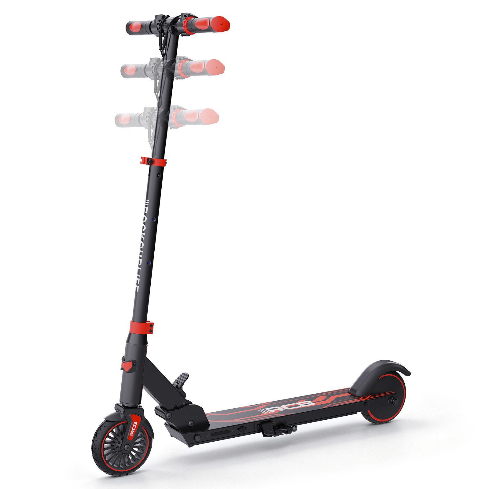 RCB Elektro-Kinderroller R15 für Kinder und Jugendliche, max. 20 km/h, faltbarer Elektroroller