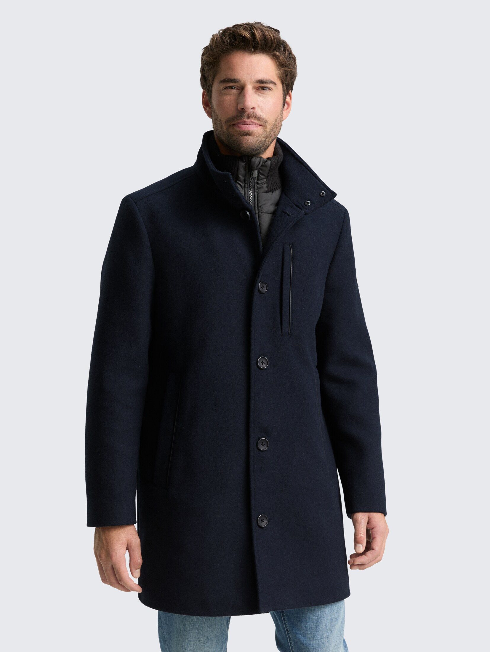 TOM TAILOR Wollmantel Jacken 2-in-1 Wollmantel mit abnehmbarer Innenjacke günstig online kaufen