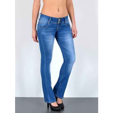 ESRA Bootcut-Jeans B600 Damen Bootcut Jeans Hose Low Waist, bis Übergröße / Plussize Große Größen, Damen Bootcut Hüftjeans Schlaghose mit Stretch, Flared Jeans mit weitem Beim und niedrige Leibhöhe, Damen Schlagjeans Tiefbund, Damen weite Jeans, Damen Flared Jeans Bootcut Jeanshose Schlaghose Schlagjeans, Damen Stretchjeans Damen High Waist Damen Jeanshose Damen Bootcut Hose, Damen Jeans Stretch Damen Hose Bootcut Damen Jeanshose Bootcut, Jeans Damen Bootcut Hose, Damen Jeans Bootcut Hose Damen