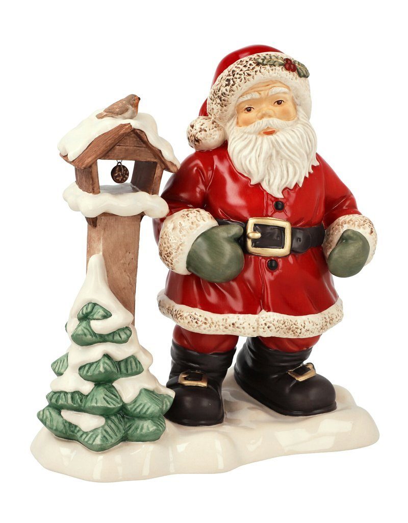 Goebel Weihnachtsfigur Zertifikat für limitiert mit mit Liedchen Weihnachtsmann "Ein Santa", Vogelhaus