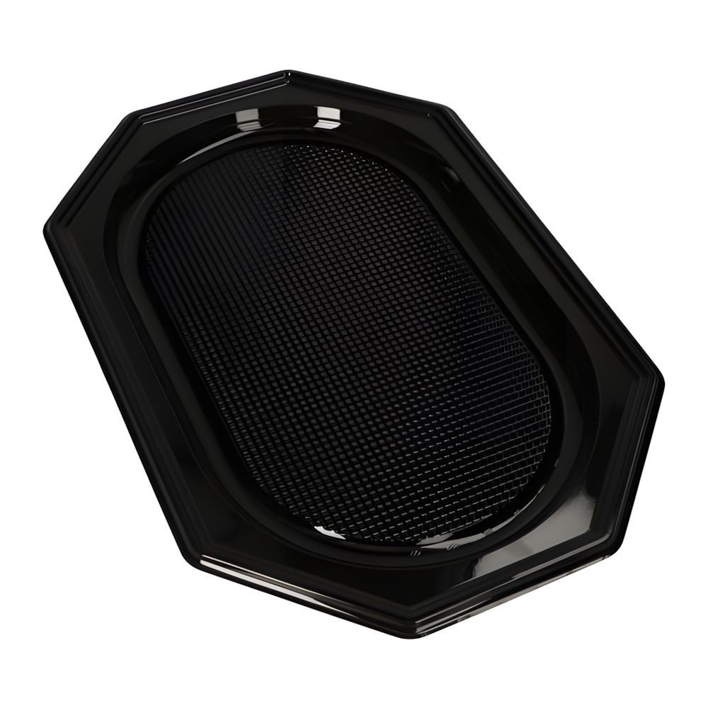 PAPSTAR Servierplatte Servierplatten, PET 45 cm x 30 cm schwarz 10 Stk, APET