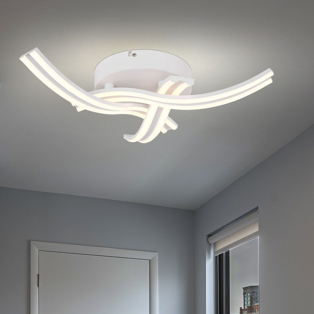 etc-shop LED Deckenleuchte, LED-Leuchtmittel fest verbaut, Warmweiß, Wohnzimmer LED Deckenleuchte Deckenlampe 3 flammig Wohnzimmerlampe