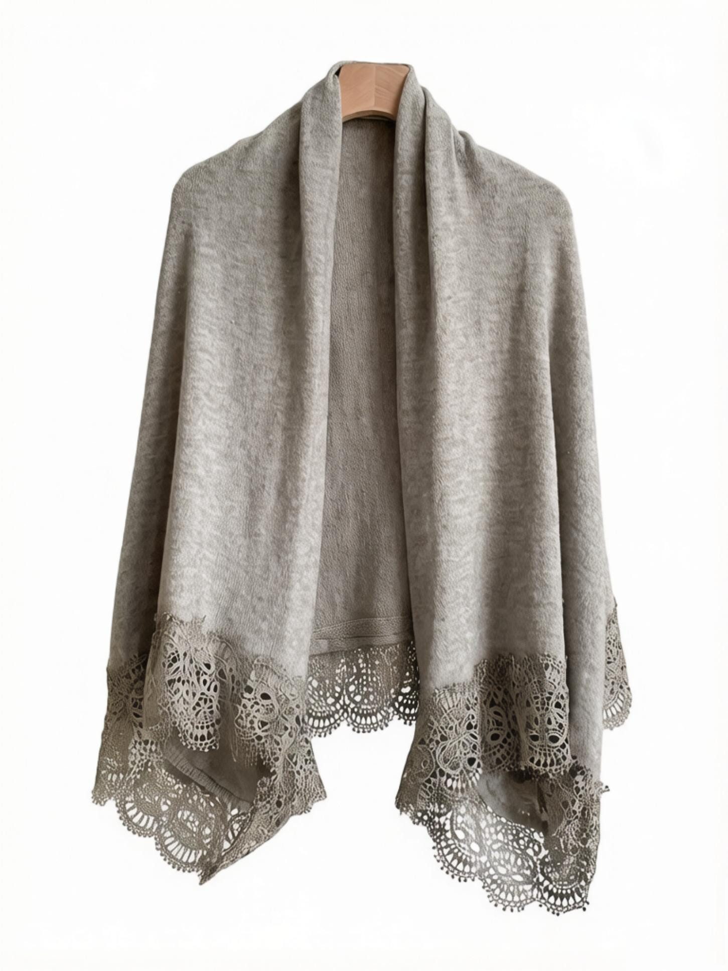 nsihing Strickjacke Große- Elegantes Spitzen-Tuch,für Hochzeiten, Dates und Pendeln