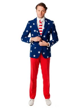 Opposuits Partyanzug Stars and Stripes, Ausgefallene Anzüge für coole Männer