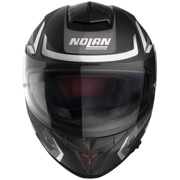 NOLAN Motorradhelm Nolan N80-8 Rumble N-Com Matt Schwarz / weiß Integralhelm L