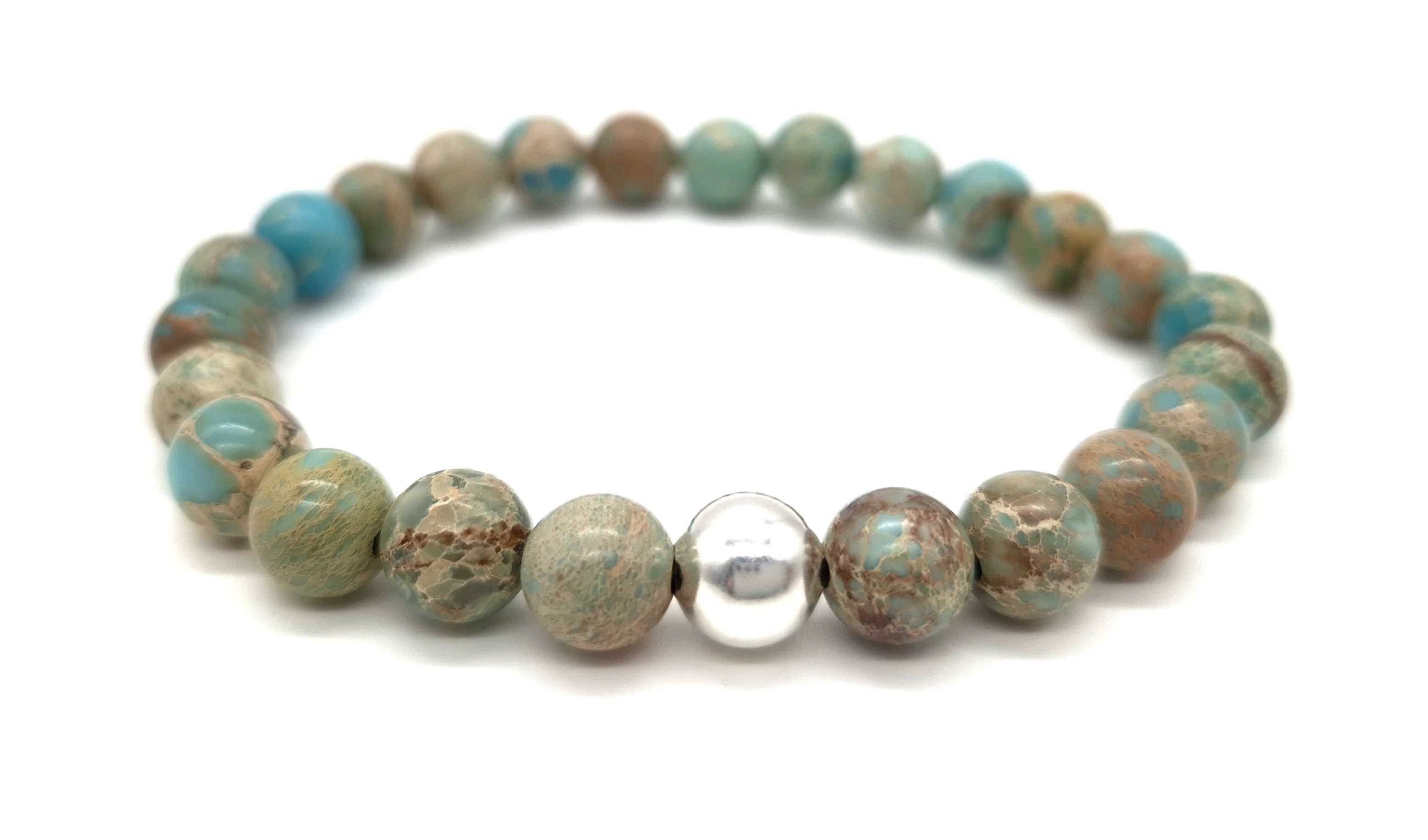 NAHLE Perlenarmband Variscit mit 925 Silberperle günstig online kaufen