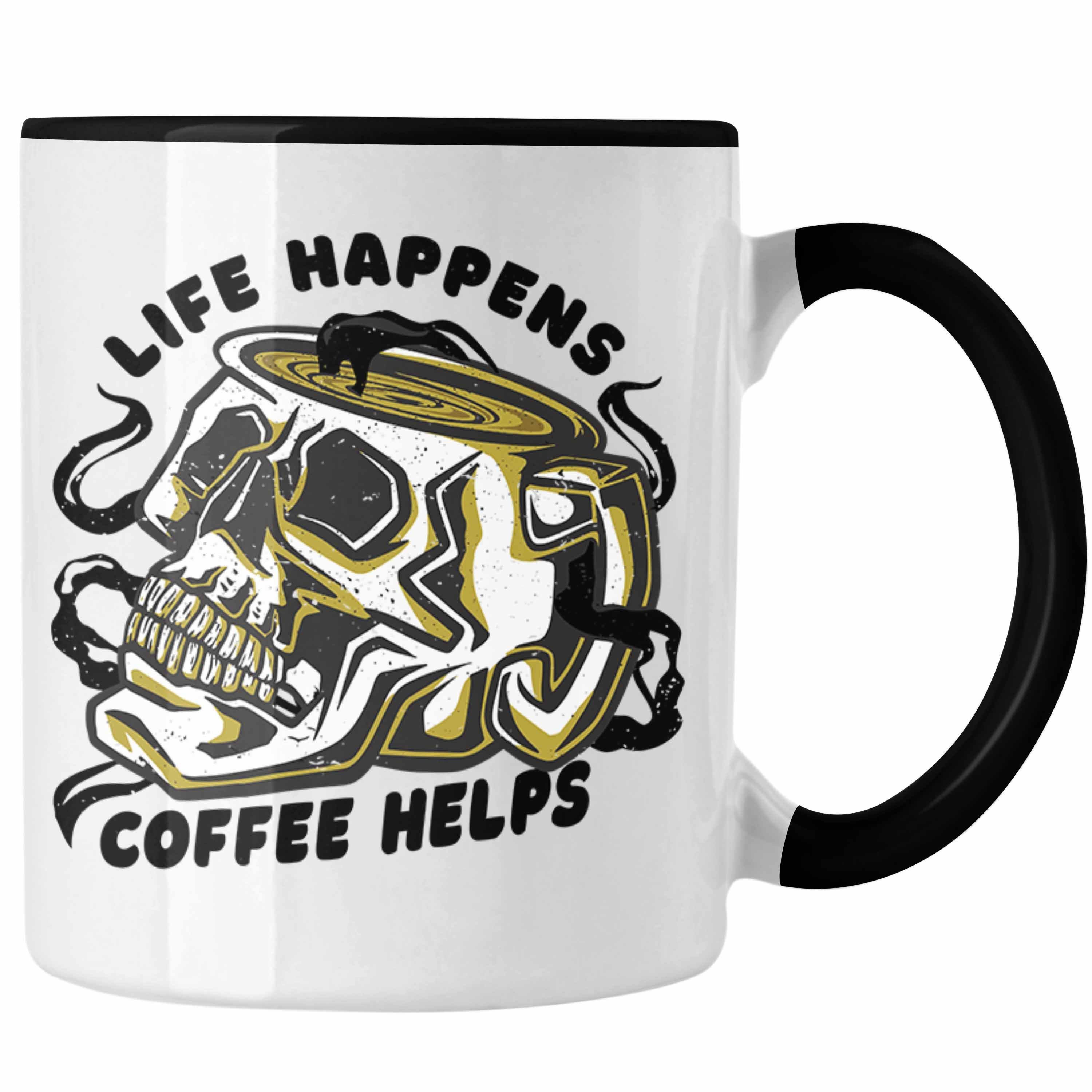 Tasse Trendation - Tasse Totenkopf Kaffeeliebhaber Geschenk Spruch