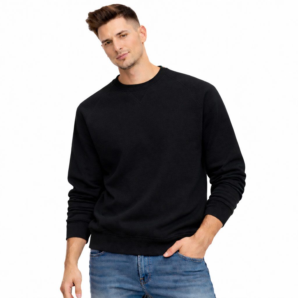 PAYPER Sweatshirt V-Ziernaht am Ausschnitt