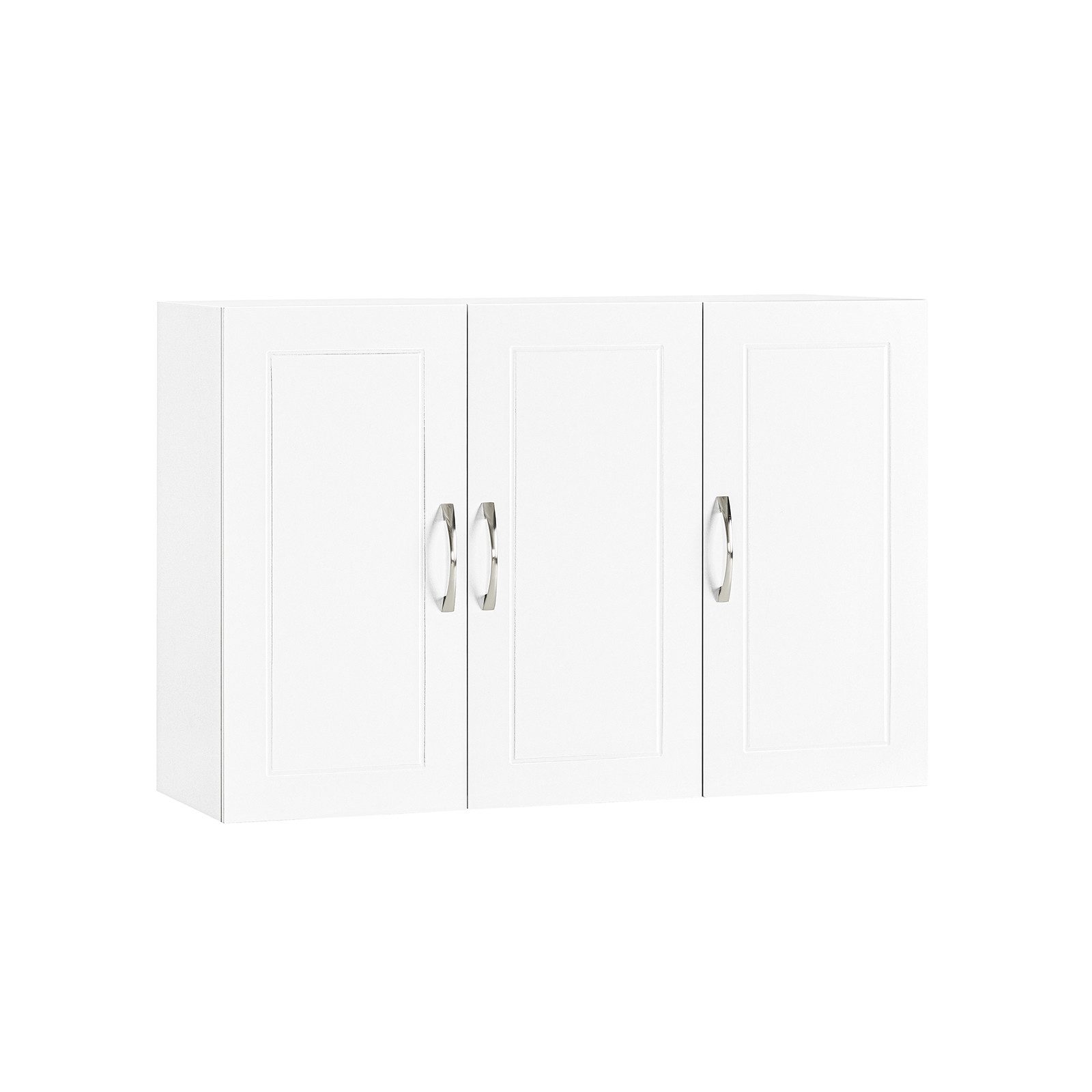 SoBuy Hängeschrank mit Drei Türen Wandschrank Badmöbel Weiß FRG231-L-W günstig online kaufen