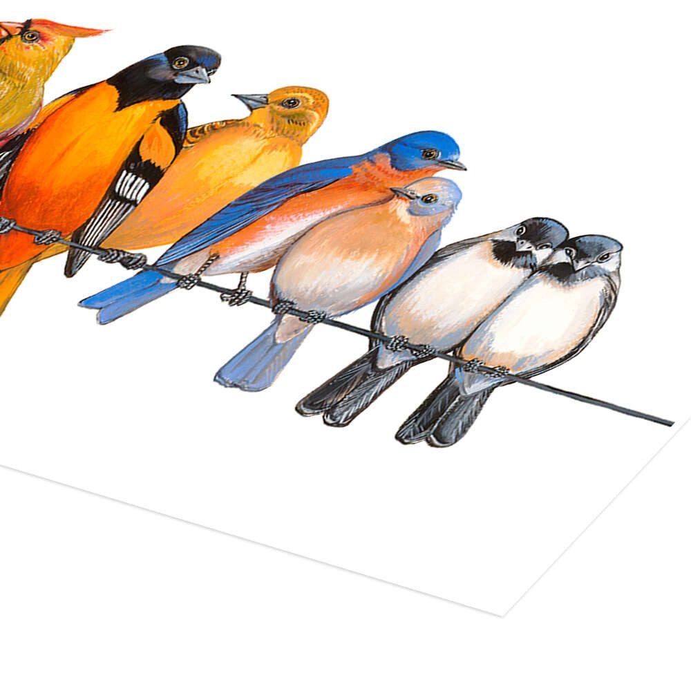 Posterlounge Wandbild Große Vogelmenagerie I, Wendy Russell, erhältlich als Poster, Leinwandbild, Wandsticker oder Acrylglasbild