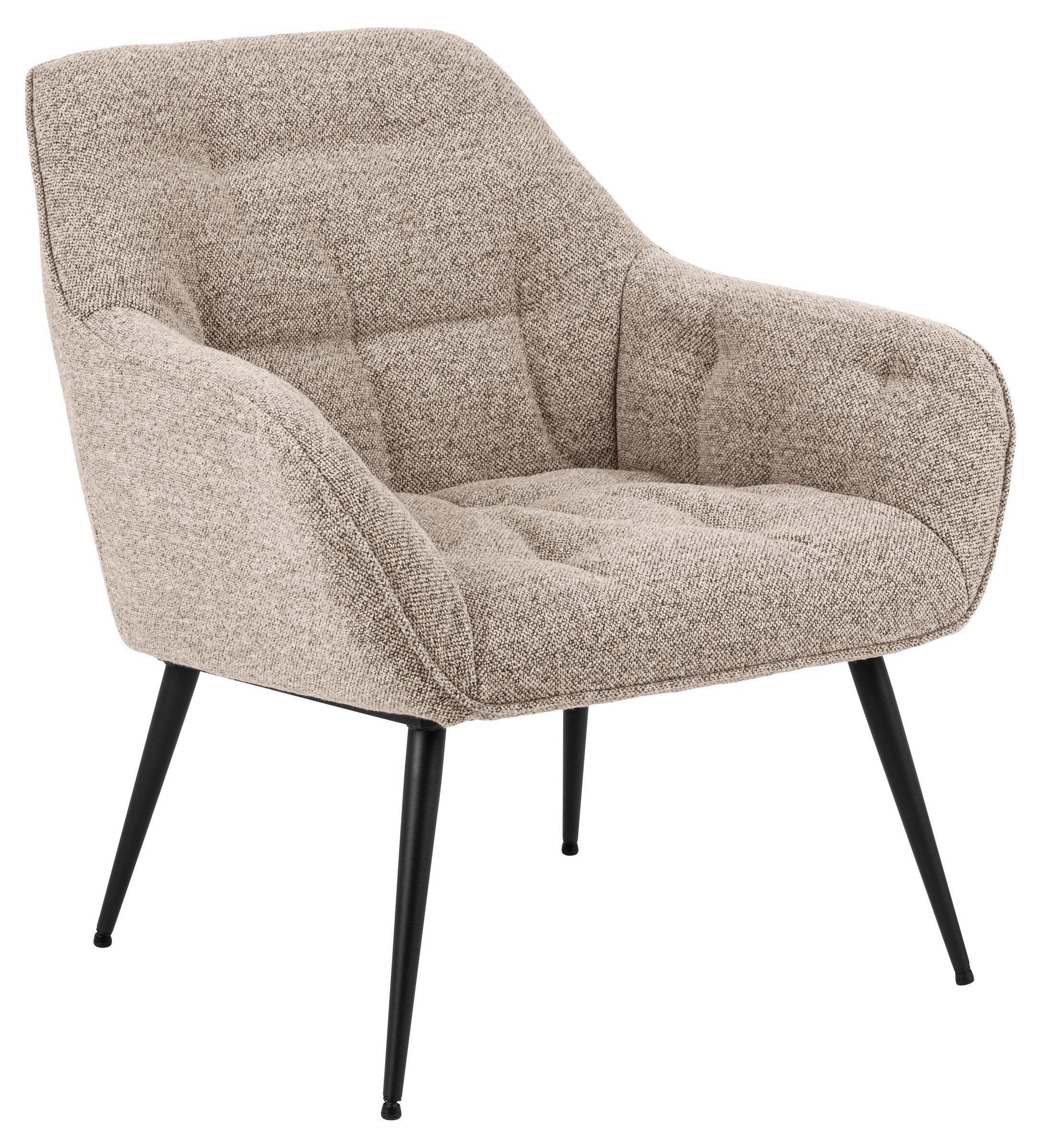 Polsterstuhl in Beige, Stoff, Stahl - 74x81x77,5cm (BxHxT)
