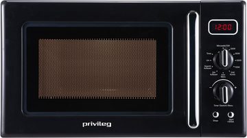 Privileg Mikrowelle 364354, Grill, 20 l, im Retro-Design, 8 Automatikprogramme