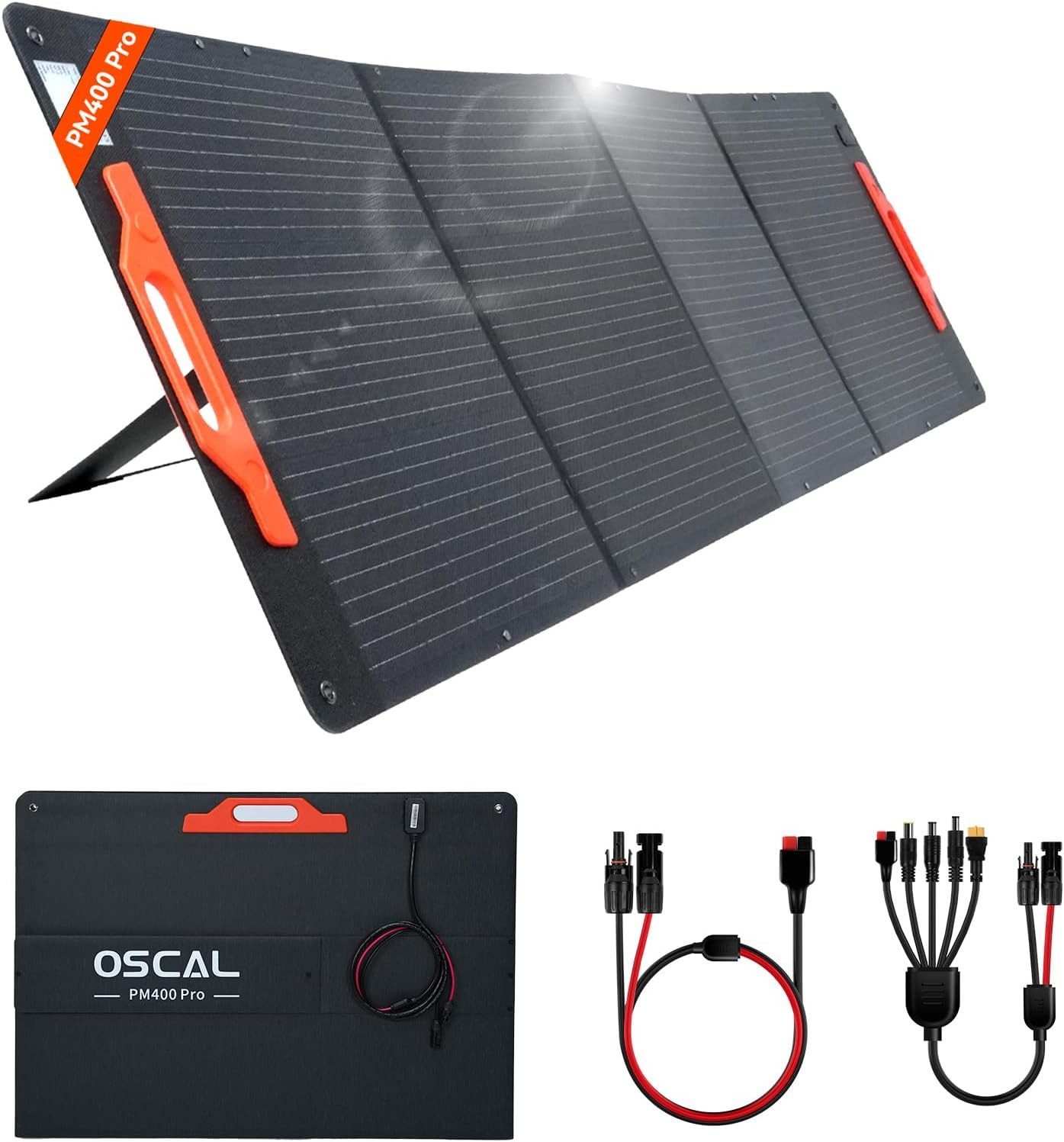 OSCAL Solarmodul Solarpanel 200W/400W 23% Monokristallines,wasserdichtes Solarladegerät, (1-St), Solar Ladegerät für Powerstastion