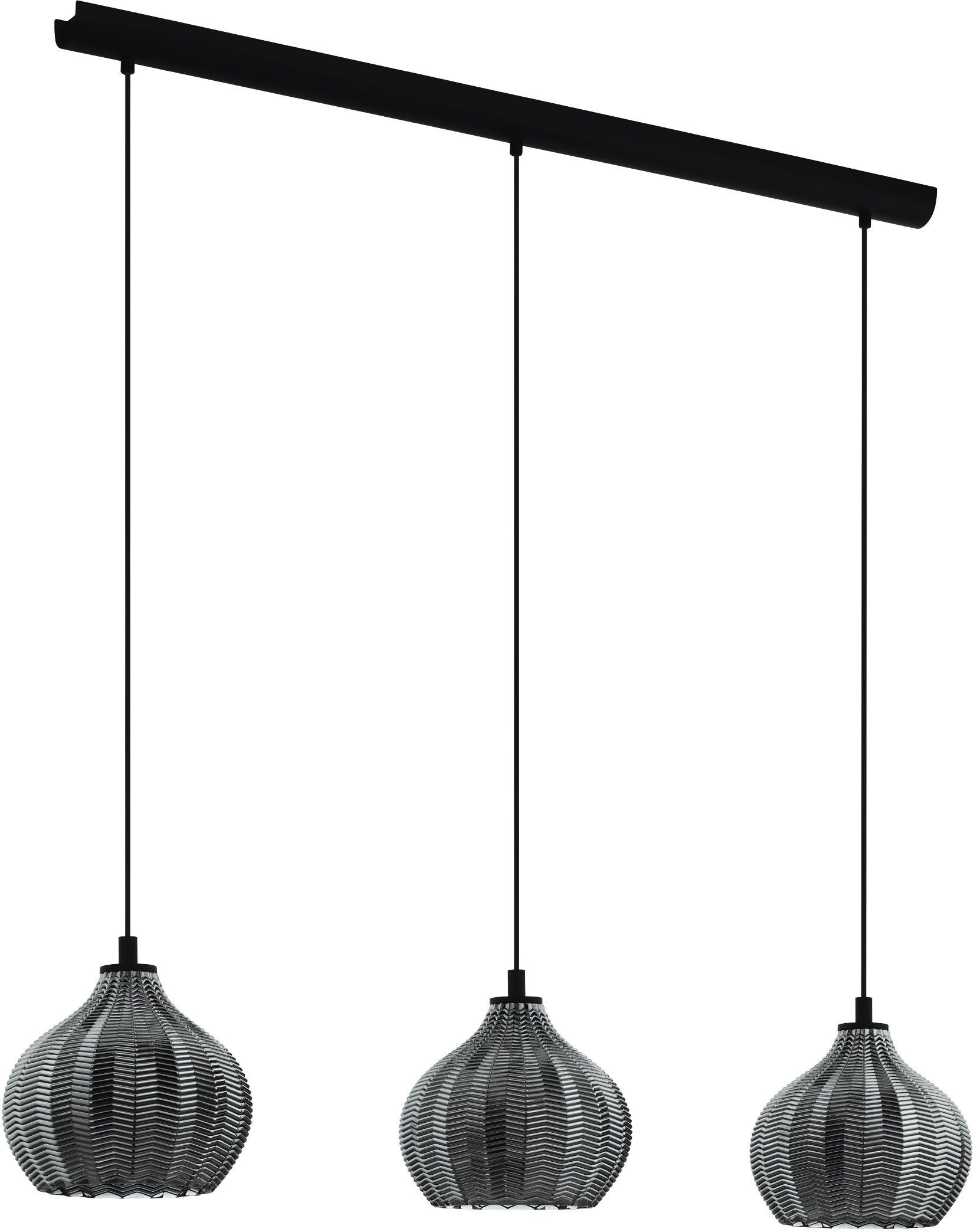EGLO Hängeleuchte TAMALLAT, wechselbar, E27 - schwarz - in Leuchtmittel 40W Stahl Hängeleuchte aus Leuchtmittel, ohne exkl