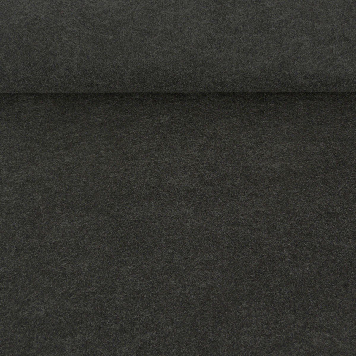 Thumbnail - Stoff Kreativstoff Bastelfilz uni anthrazit meliert 45cm Breite 4mm Stärke