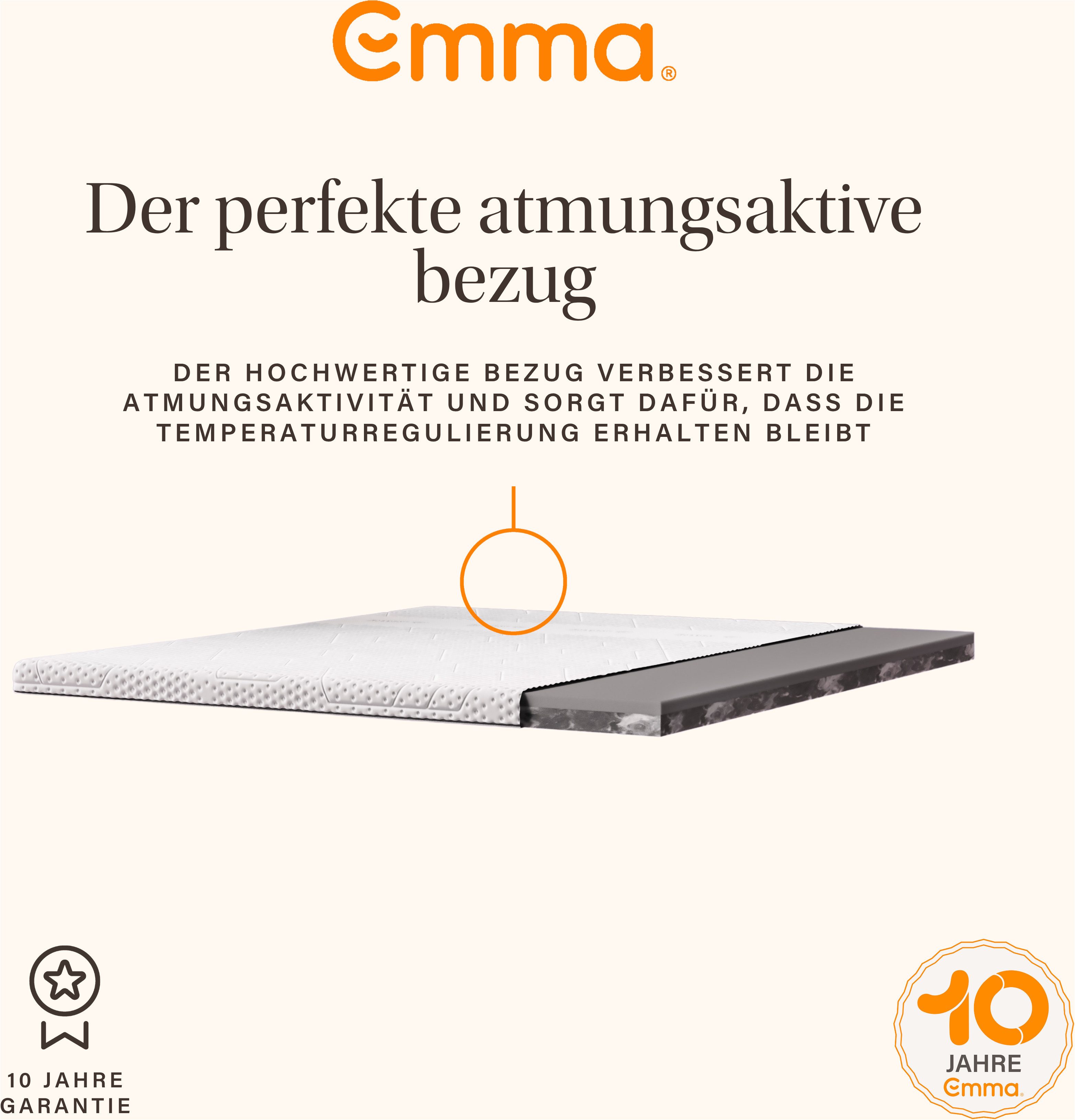 Emma, Topper Emma Premium, 9 cm hoch, Kaltschaum, Komfortschaum, Wendbarer Topper, ab 6x90x200cm und weiteren Größen
