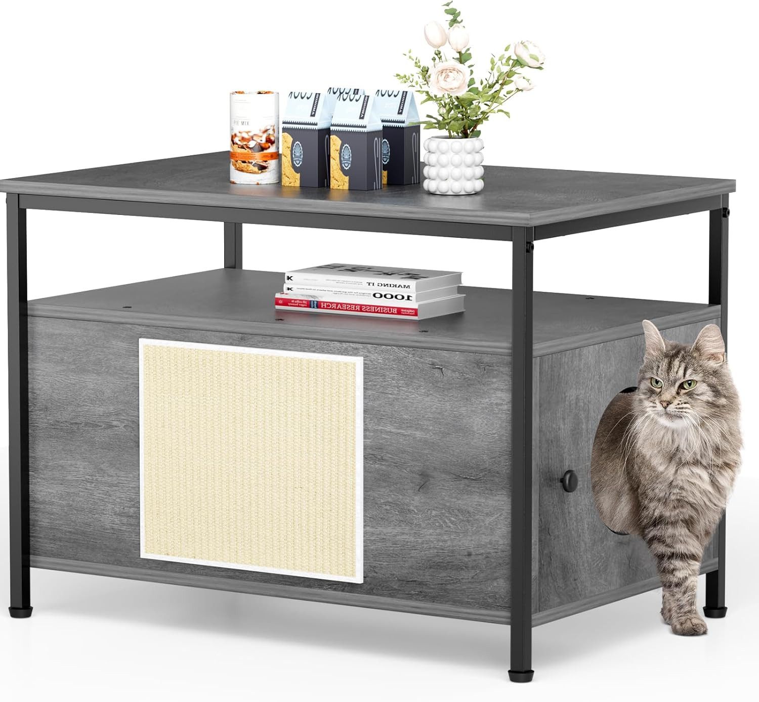 TLGREEN Katzentoilette Katzenklo Schrank, Tierhaus Katzenschrank, 80 x 50 x günstig online kaufen