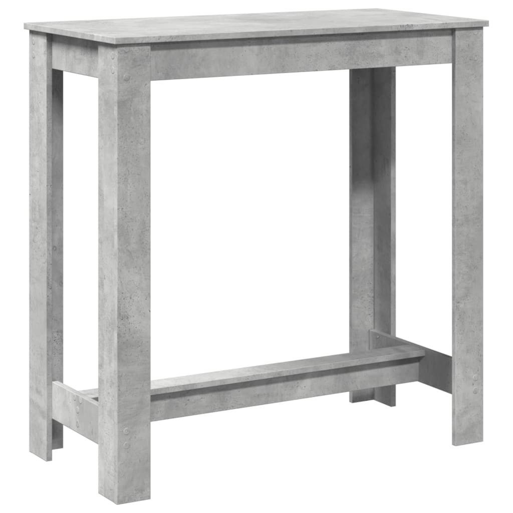 vidaXL Esstisch Bartisch Betongrau 102x50x103,5 cm Holzwerkstoff (1-St)