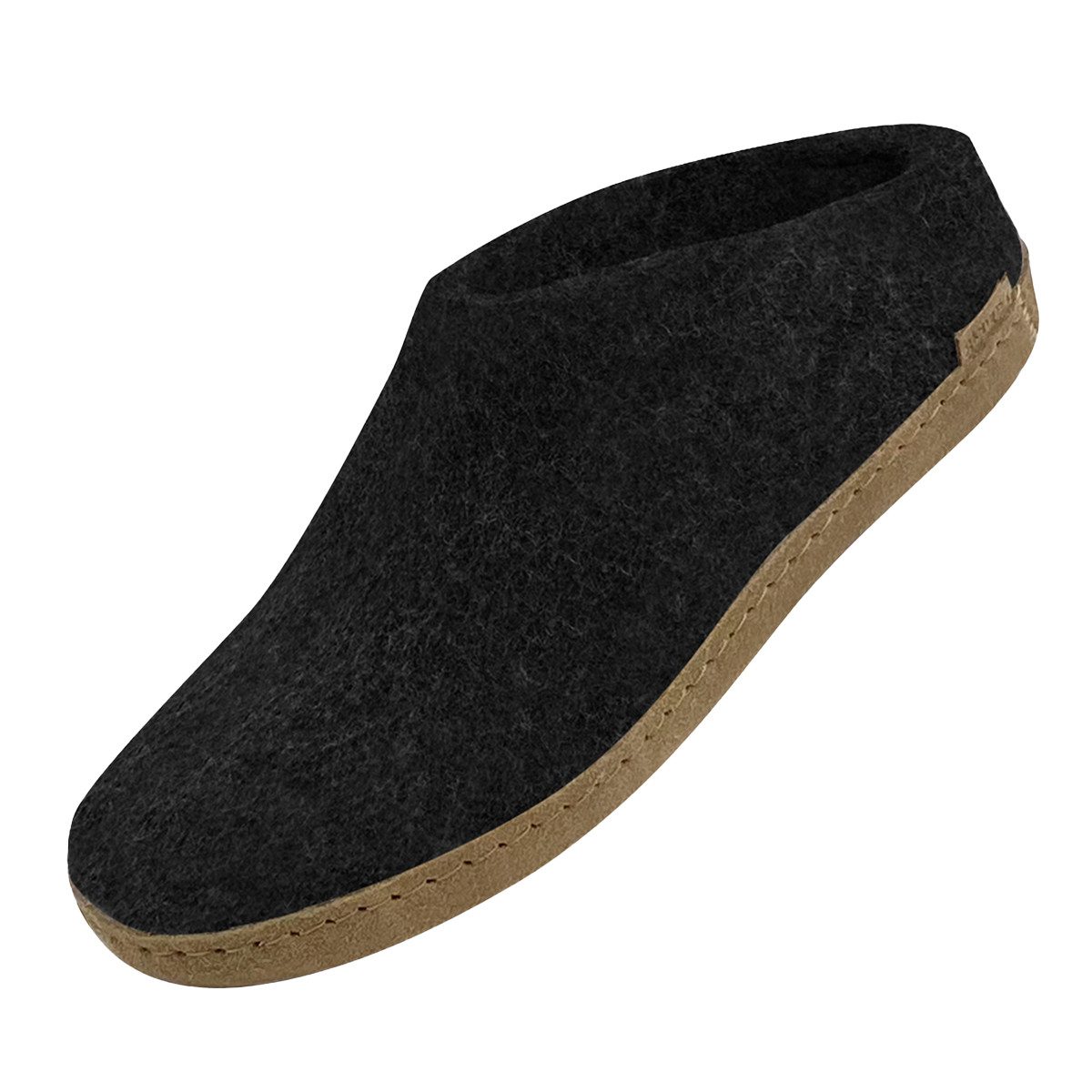 glerups dk Ledersohle Pantoffel (1-tlg) Pantoffeln - Aus 100% reiner Naturwolle, Schützt vor Geruch