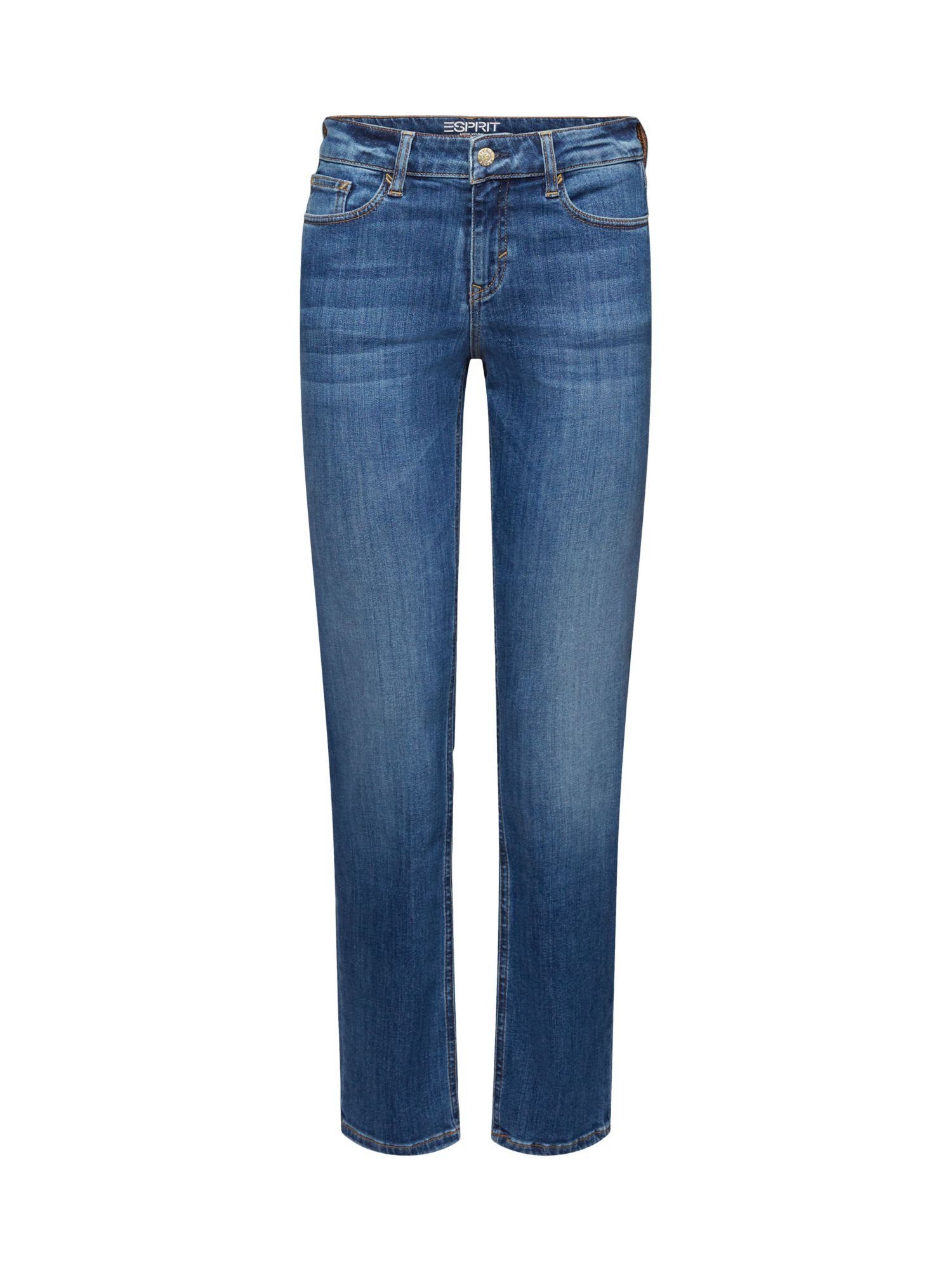 Esprit Straight-Jeans Gerade mit mittelhohem geschnittene Bund Jeans