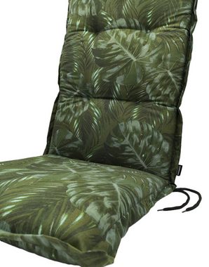 BURI Hochlehnerauflage 4x Auflagen Hochlehner für Gartenstuhl 120x48x7cm Sesselauflagen grün, (4 St)