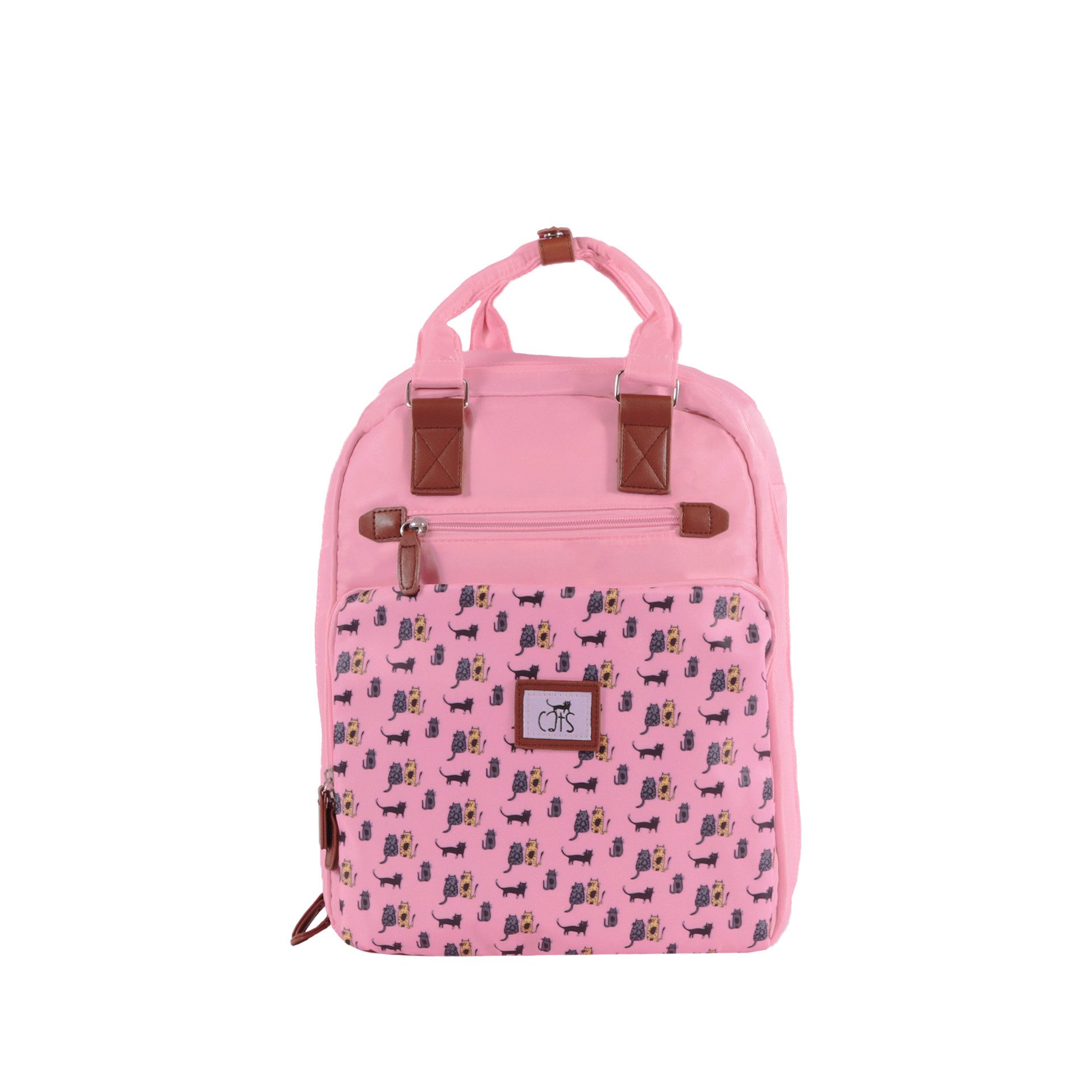 BIGGDESIGN Rucksack Biggdesign Cats Laptop-Rucksack – Pink, gepolstert & bequem