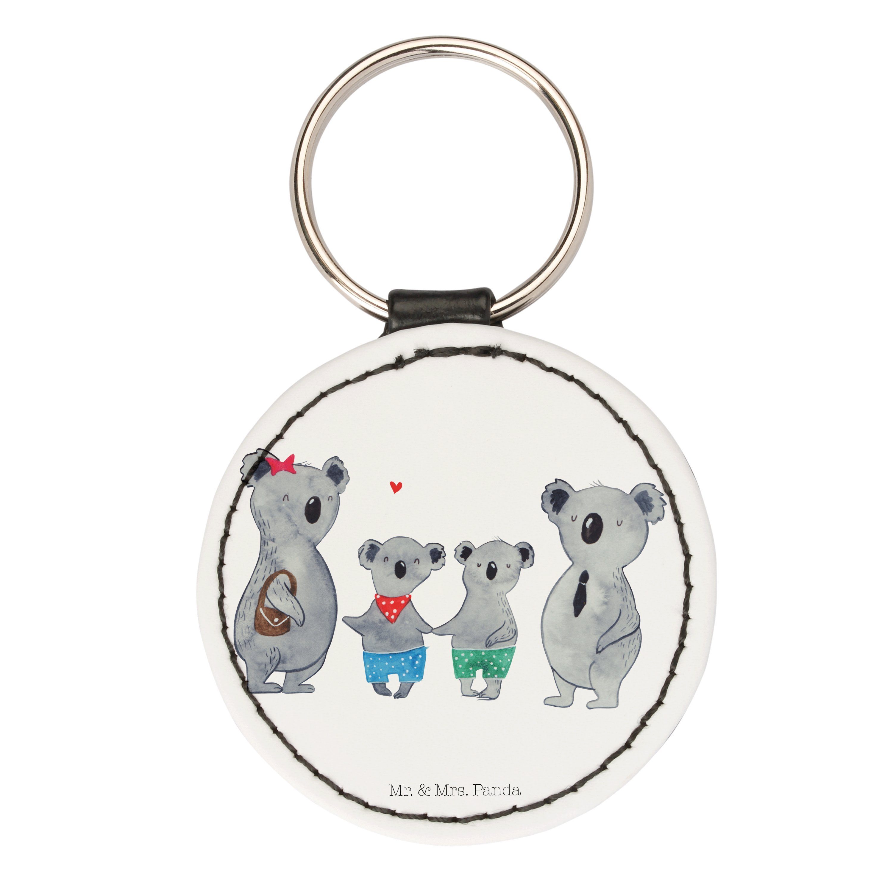 Mr. & Mrs. Panda Schlüsselanhänger Koala Familie zwei - Weiß - Geschenk, Papa, Schutzengel, Muttertag, F (1-tlg)