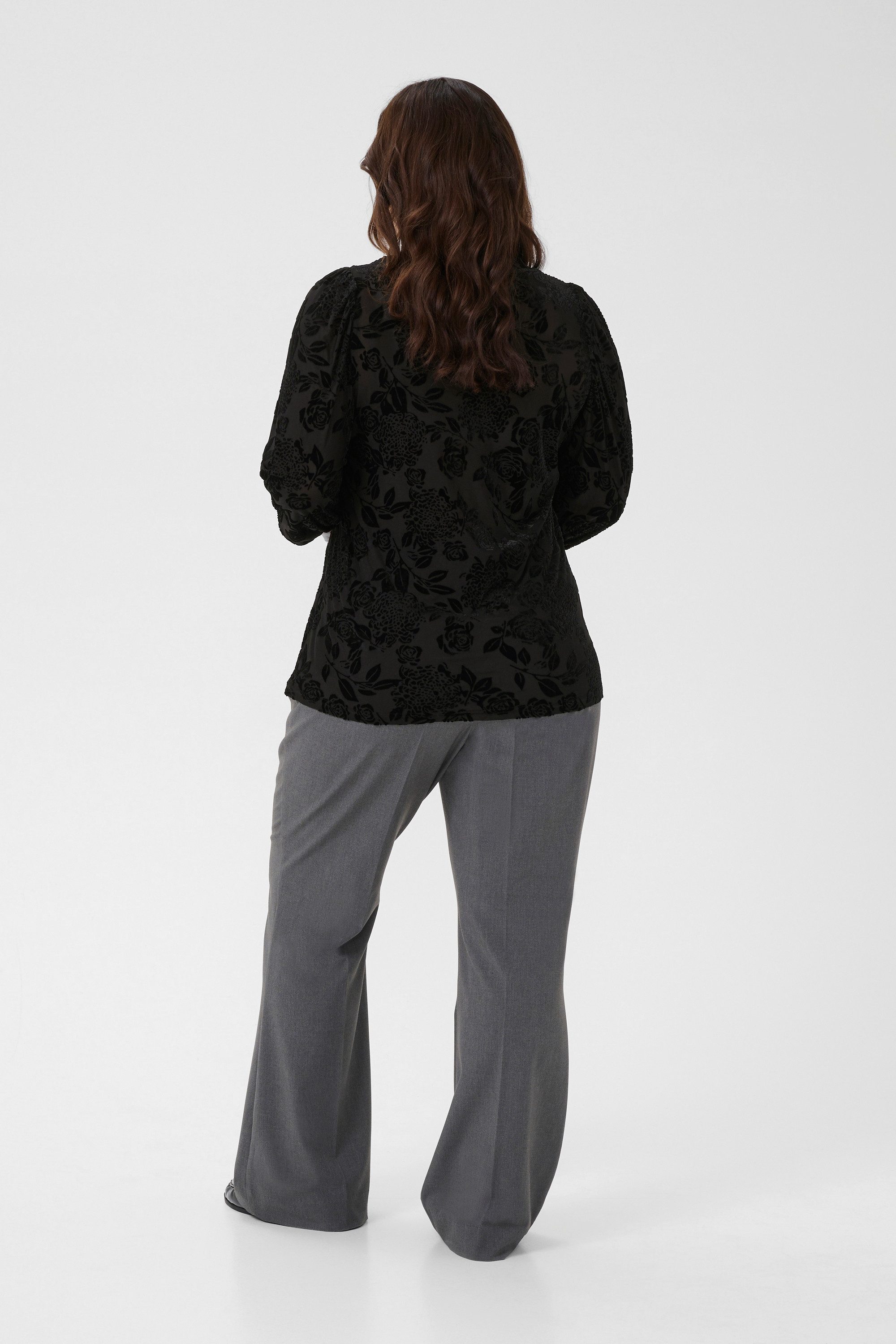 KAFFE Curve Langarmbluse Langarm-Bluse KCrosie Große Größen günstig online kaufen