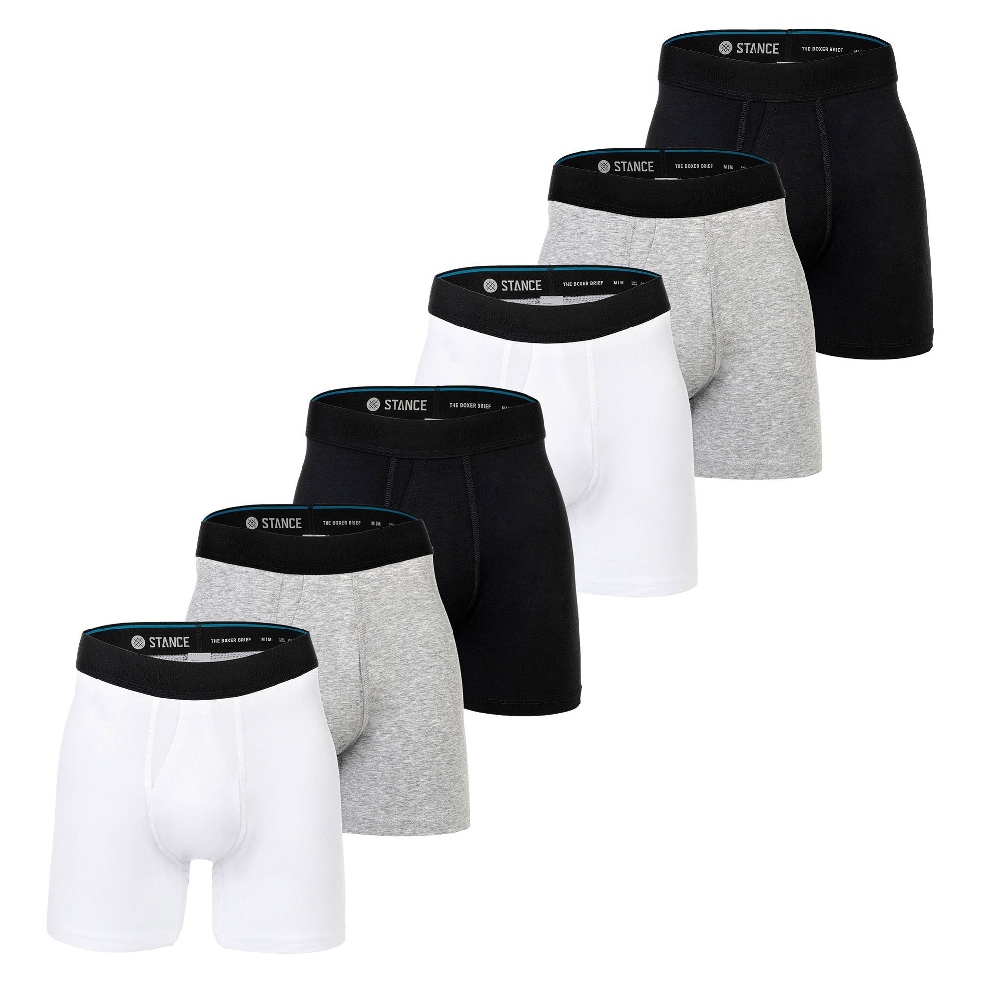 Stance Boxer Herren Boxershort 6er Pack Baumwolle Boxer Brief (Packung, 6er Pack)