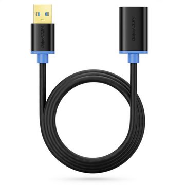 deleyCON deleyCON 3,0m USB3.0 Verlängerungskabel 5Gbit USB A-Stecker zu USB-Kabel